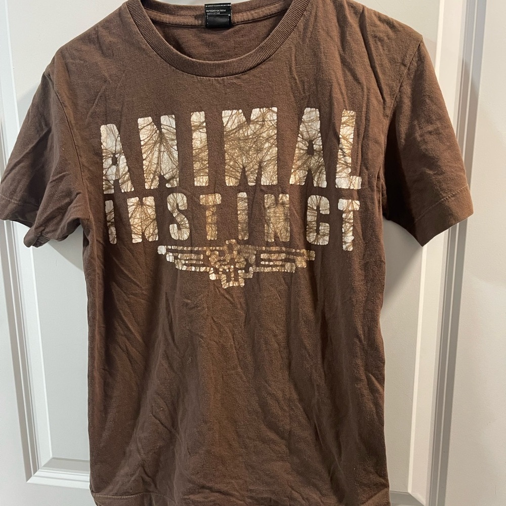 Diesel Animal Instinct Brown Graphic Men's T‑Shirt